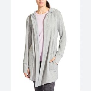 Athleta Light Gray Hooded Jacket in size small